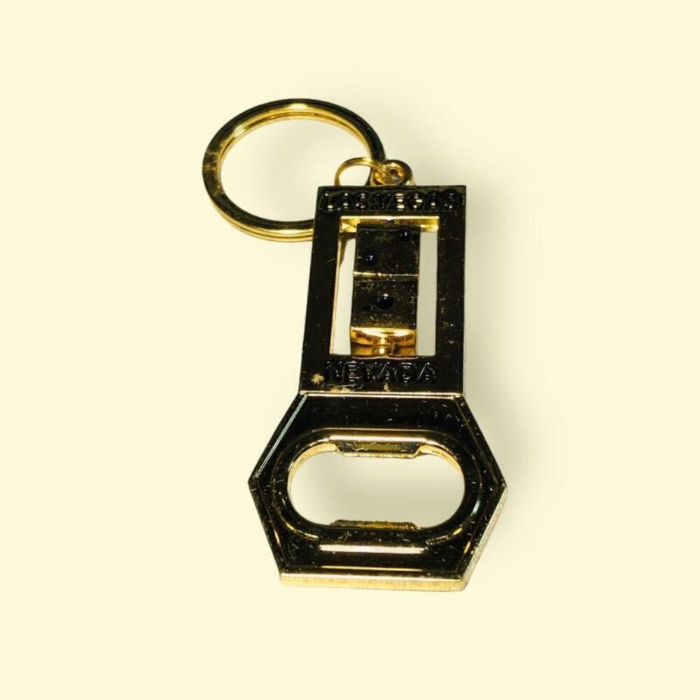 Las Vegas Nevada Keychain Keyring Bottle Opener Vacation Travel Spinning Dice